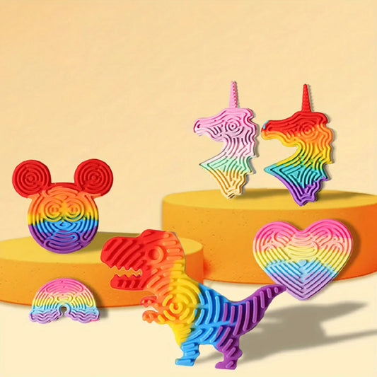 1pc Sensory Activity Board + 11pcs Silicone Strips Multifunctional